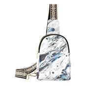 KLL Sac banane tendance argenté bleu acide irrégulier abstrait sac banane sac à langer multi-usages pour femmes pour voyage