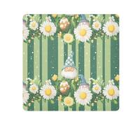 KLL Sac de maquillage magique pour le jour de Pâques, motif nain de feuilles, marguerite, œuf, sac de maquillage, organisateur de cosmétiques, pour voyage, Nain de Pâques avec feuilles et marguerites,