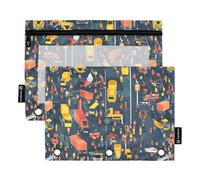 KLL Sac de rangement pour 3 anneaux avec 3 anneaux pour l'école