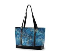 KLL Sac de travail de grande capacité en marbre bleu doré pour femme avec fermeture éclair Grand sac à main pour femme travaille avec tablette bolsos secret para mujeres