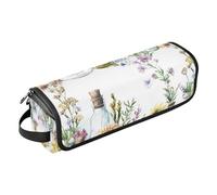 KLL Sac de voyage pour outils capillaires avec tapis en fer imperméable et portable pour fer plat, outils chauds et accessoires de soins capillaires, verrerie de laboratoire botanique, illustration