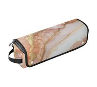 KLL Sac de voyage pour outils capillaires et tapis résistant à la chaleur avec fermeture éclair de grande capacité pour fer plat, outils chauds et accessoires de soins capillaires, encre à l'alcool