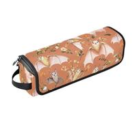 KLL Sac de voyage pour outils de cheveux avec tapis amovible résistant à la chaleur étanche pour fer à friser, fer à lisser, sèche-cheveux plat, chauve-souris amusantes en terre cuite