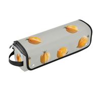 KLL Sac de voyage pour outils de cheveux et tapis résistant à la chaleur avec fermeture éclair - Grand étui de voyage pour fer à lisser, fer à friser, cape à maquereau fruit argenté