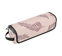 KLL Sac de voyage pour outils de coiffure pour femme avec tapis amovible résistant à la chaleur pour fers plats, lisseurs, fers à friser, ombres de feuilles de plantes, essentiels de voyage portable,