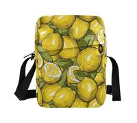 KLL Sacs à bandoulière multi-citrons pour femme en cuir végétalien, petits sacs pour femme, sac à main de voyage à bandoulière
