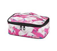 KLL Sacs à déjeuner isothermes chic vintage Calla Lily rose vif et blanc pour la randonnée, sacs à déjeuner isothermes pour femme avec poignée lonchera para comida Mujer