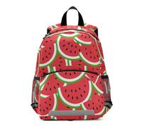 KLL Sacs à dos frais d'été pour enfants Motif pastèque Rouge | Sac à livres avec sangle de poitrine, pour élémentaire, mochilas para adolescentes chicas