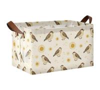 KLL Sparrow Sun Lot de 2 paniers décoratifs pour placard avec poignées Blanc cassé