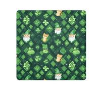 KLL St Cat Trèfle Gnome Magique Auto-adhésif Cosmétique Pochette de Maquillage Organisateurs Wrap Camera Lens Wrap pour Articles de Toilette, Nain de trèfle St Cat, 13.8x13.8in