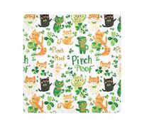 KLL St Cute Cat Happy Auto-adhésif Maquillage Organisateur Sac Tissu Organisateur de Bijoux Wrap Camera Lens Wrap Wrap pour l'organisation, St mignon chat heureux, 13.8x13.8in