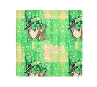 KLL St Green Trousse de maquillage en tissu pour appareil photo Motif trèfle, St Green Chapeau Trèfle Maiden, 17.7x17.7in