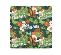 KLL St.Patrick's Lucky Shamrocks Trousse de voyage autocollante pour maquillage et objectif d'appareil photo, Trèfle porte-bonheur de la Saint-Patrick, 13.8x13.8in