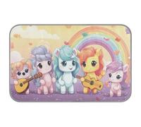 KLL Tapis de refroidissement pour animaux de compagnie - Pour intérieur et chat - Motif poney - Couleur arc-en-ciel - Pour intérieur et extérieur - Tapette d'été rafraîchissante pour mascotas - Taille