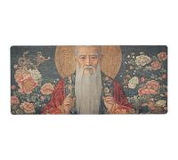 KLL Tapis de souris pour bureau Motif dieu ancien chinois 80 x 30 cm