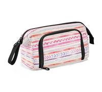 KLL Trousse à crayons de grande capacité avec compartiment brosse et trousse à crayons pour Preppy College Tribale Thnic (2), Tribale Thnic (2), Taille unique, Art Déco