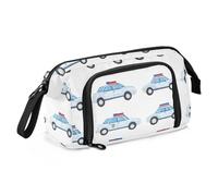 KLL Trousse à crayons de grande capacité avec fente pour adolescent, infirmière, université, police, voiture, troupeau, blanc