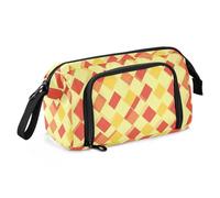 KLL Trousse à crayons de grande capacité avec trousse multifonction avec porte-crayons pour adolescent, collège, champignon jaune rouge