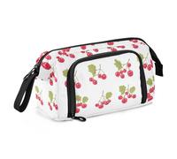 KLL Trousse à crayons de grande capacité légère avec porte-crayon pour Preppy College Mignon Groseille Fruits Blanc