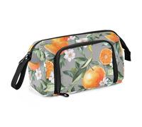 KLL Trousse à crayons de grande capacité légère avec porte-crayons pour étudiants, université, mandarine douce, gris