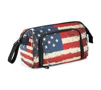 KLL Trousse à crayons de grande capacité légère avec porte-crayons pour homme, cosmétiques, fête de l'indépendance, drapeau national