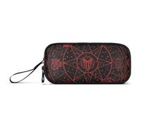 KLL Trousse à crayons gothique rouge noir Halloween tarot astrologie trousse à crayons grande capacité pour l'école papeterie organisateur pour adolescents lycéens