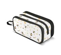 KLL Trousse à crayons multifonction de grande capacité avec fermeture éclair pour étudiants, fournitures scolaires chic Macropodidae Blanc