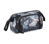 KLL Trousse à crayons multifonction de grande capacité pour adolescentes, bureau, beauté, poisson-lion