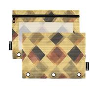 KLL Trousse à crayons rétro en terre cuite jaune - Étanche - Pour ranger bagues, classeurs - Fournitures de bureau