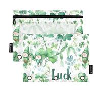 KLL Trousse à crayons souple pour la Saint Patrick - Pour trois anneaux - Imperméable, Trèfles pour la Saint Patrick, 1 sizex2