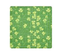 KLL Trousse de maquillage autocollante en tissu avec trèfle vert porte-bonheur pour la Saint-Patrick, Trèfle de la Saint-Patrick - Trèfle vert porte-bonheur, 17.7x17.7in