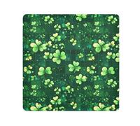 KLL Trousse de voyage auto-adhésive en tissu pour femme Motif trèfle porte-bonheur Vert, Trèfle de la Saint-Patrick Vert porte-bonheur, 21.7x21.7in