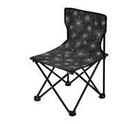 KLL Web Chaises de camping pliables ultra légères et scintillantes avec sac de transport pour faire la queue pour le camping Noir