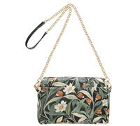 KLL William Morris - Petits sacs à bandoulière tendance à motif floral sauvage pour femme, en cuir végétalien, sacs à main imperméables pour femme
