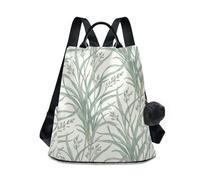 KLL William Morris Rush Grass Sac à dos léger pour femme pour le quotidien et le shopping avec pompon porte-clés