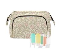 KLL William Morris Trousse de toilette étanche Motif tulipes Pour femme