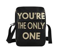 KLL You're The 1 petit sac à bandoulière en cuir végétalien pour homme Petit sac à main de voyage à bandoulière