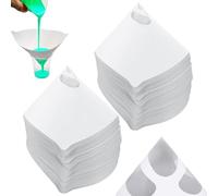 KLLJ Filtres à Peinture Coniques en Papier Jetables,190pcs Filtre à Peinture,Filtres à Peinture Jetables en Papier,Filtres à Peinture Coniques,Filtre Entonnoir en Silicone,Filtre en Papier Jetable