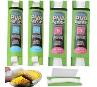 KLLJ Recharge de Sac de Pêche,4pcs Recharge de Filet PVA,Sacs PVA Larges Accessoires de Pêche,Sacs de Filet Soluble PVA Qui Fond Rapidement pour l'Alimentation Précise