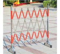 KLLJHB Barrière rétractable Industrielle en métal avec roulettes, barrière de sécurité rétractable pour la Circulation, Facile à Assembler, 1,2 x 2,5 m ()