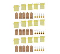 KLLJRFW 30 Sets Sunflower Party Favors Include Keychains Organza Bags Thank You Kraft Tags for Kids Party Supplies Wedding Baby Shower Return Gifts Autumn Sunflower Decorations