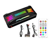 Kllsmdesign Pwm Contrôleur de température pour ventilateur intégrateur, adaptateur de lumière RGB télécommandé, 8 ports contrôleurs de vitesse de ventilateur à 4 broches