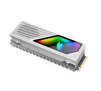 KLLsmDesign RGB Sync M.2 NVMe SSD dissipateur thermique avec ventilateur intégré, refroidissement haute performance, éclairage LED dynamique, coque transparente avec coussinet thermique