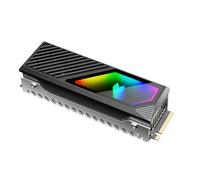 KLLsmDesign RGB Sync M.2 NVMe SSD dissipateur thermique avec ventilateur intégré, refroidissement haute performance, éclairage LED dynamique, coque transparente avec coussinet thermique