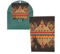 KLLTYHMU 1 carte de remerciement avec enveloppes, carte de vœux amérindienne de 10,2 x 15,2 cm pour notes personnalisées, cartes formelles pour toutes les occasions, adaptées pour les petites