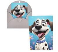 KLLTYHMU 1 carte de remerciement avec enveloppes, motif chien de 10,2 x 15,2 cm pour notes personnalisées, cartes formelles pour toutes les occasions, adaptées pour les petites entreprises, les fêtes