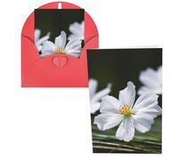KLLTYHMU 1 carte de remerciement avec enveloppes, motif floral de 10,2 x 15,2 cm pour notes personnalisées, cartes formelles pour toutes les occasions, adaptées pour les petites entreprises, les fêtes