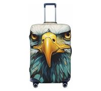 KLLTYHMU Art Eagle Housse de protection élastique lavable pour bagages de voyage anti-rayures pour enfants et adultes, convient aux bagages de 45,7 à 81,3 cm, Noir , XL