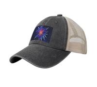 KLLTYHMU Casquette de baseball de cowboy avec dos en maille, réglable, casquette de plage pour papa, étoile pour homme et femme