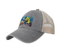 KLLTYHMU Casquette de baseball de cowboy avec dos en maille, réglable, chapeau de papa, casquette de plage pour homme et femme, gris, taille unique/XL